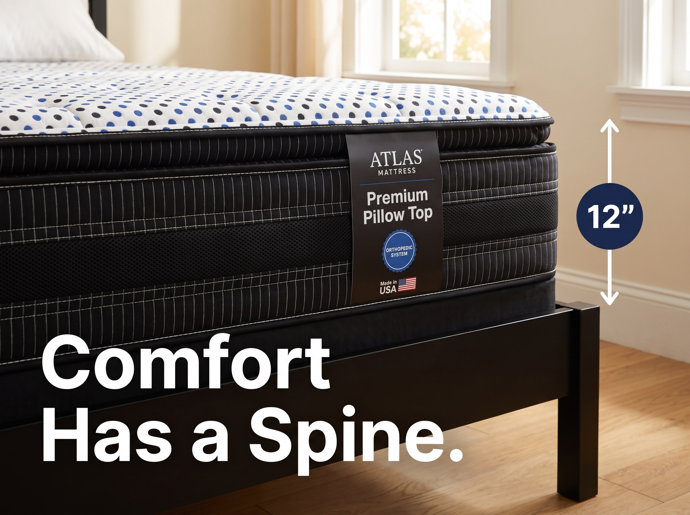 Atlas Pillow Top view 5