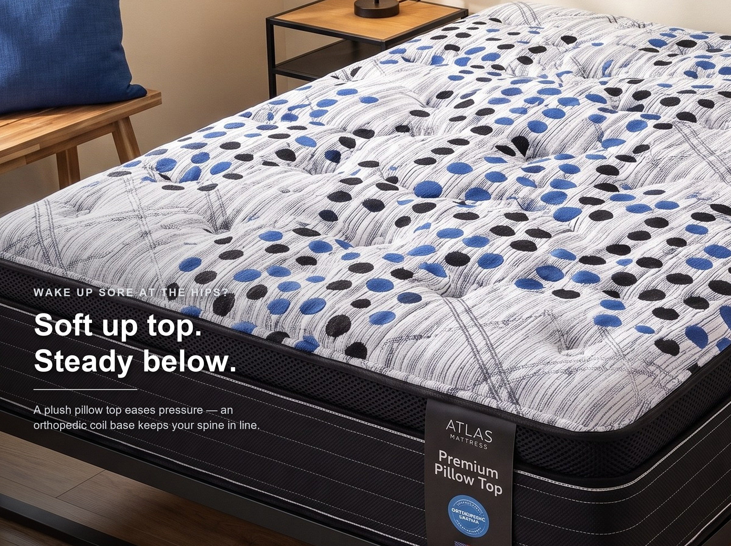 Atlas Pillow Top view 3